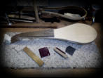 Shaping top and fingerboard before purfling.